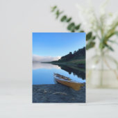 Wooden Kayak op Dawn Beach Briefkaart (Staand voorkant)