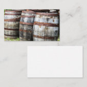Wooden Keg-vaten Visitekaartje (Voorkant / Achterkant)