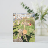 Wooden kersthert feestdagenkaart (Staand voorkant)