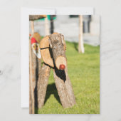 Wooden kersthert feestdagenkaart (Voorkant)