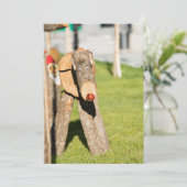 Wooden kersthert feestdagenkaart (Staand voorkant)