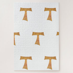 Wooden Kijk Franciscan Tau Cross Legpuzzel