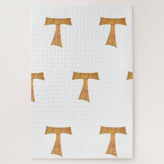 Wooden Kijk Franciscan Tau Cross Legpuzzel (Verticaal)