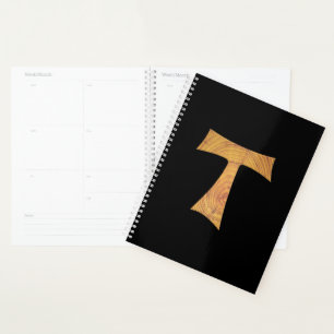 Wooden Kijk Franciscan Tau Cross Planner
