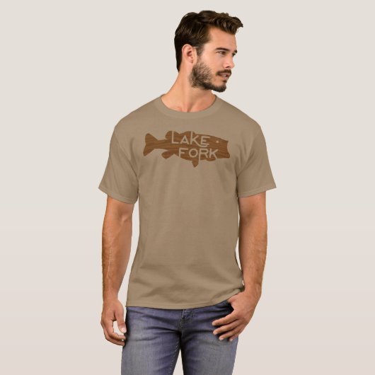 Wooden Lake Fork Bass T-shirt (Voorkant volledig)