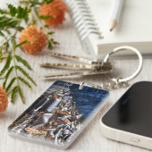 Wooden lakeside houses in Hallstatt, Oostenrijk Sleutelhanger (Voorkant Rechts)