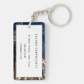 Wooden lakeside houses in Hallstatt, Oostenrijk Sleutelhanger (achterkant)