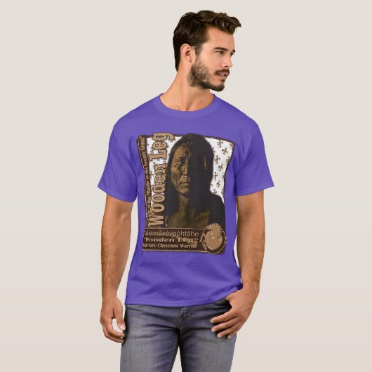 Wooden Leg Cheyenne Warrior T-shirt (Voorkant volledig)