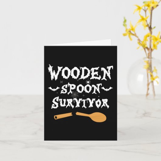 Wooden Lepel Survivor Funny Halloween Kostuum Mann Kaart (Gele Bloem)