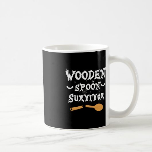 Wooden Lepel Survivor Funny Halloween Kostuum Mann Koffiemok (Rechts)