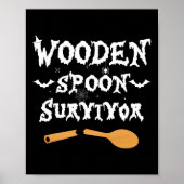 Wooden Lepel Survivor Funny Halloween Kostuum Mann Poster (Voorkant)