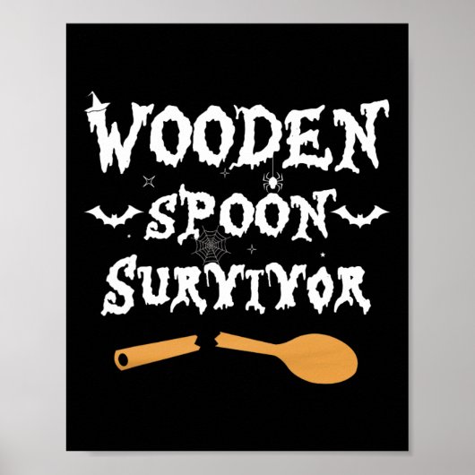 Wooden Lepel Survivor Funny Halloween Kostuum Mann Poster (Voorkant)