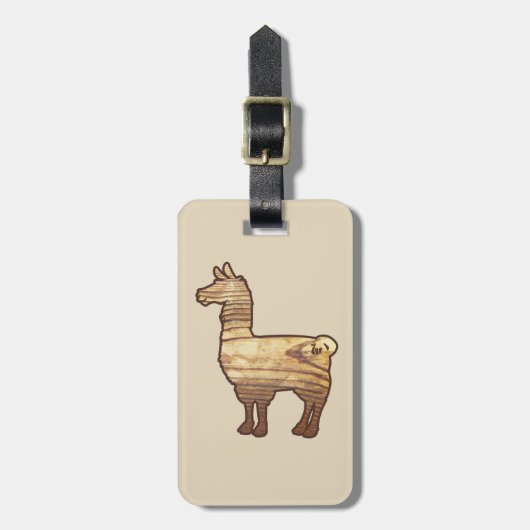 Wooden Llama-Bagagelabel Bagagelabel (Voorkant verticaal)