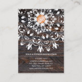 WOODEN MANDALA LOGO GEPERSONALISEERD YOGA INSTRUCT VISITEKAARTJE (Achterkant)