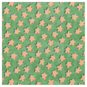Wooden Meeple over Groen Game Night Stof
