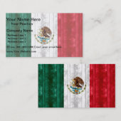 Wooden Mexicaanse vlag Visitekaartje (Voorkant / Achterkant)