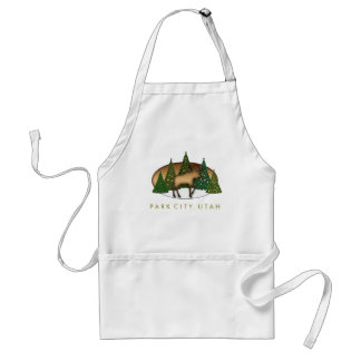 Wooden Moose Souvenir Apron Standaard Schort