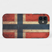 Wooden Norway vlag Case-Mate iPhone Case (Achterkant (horizontaal))