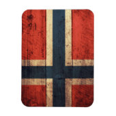 Wooden Norway vlag Magneet (Verticaal)
