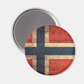 Wooden Norway vlag Magneet (Voorkant / Achterkant)