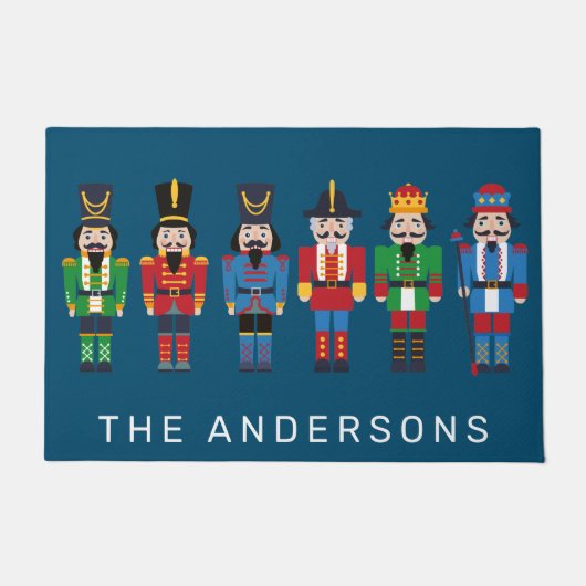 Wooden Nutcrackers Personaliseer Doormat Deurmat (Voorkant)