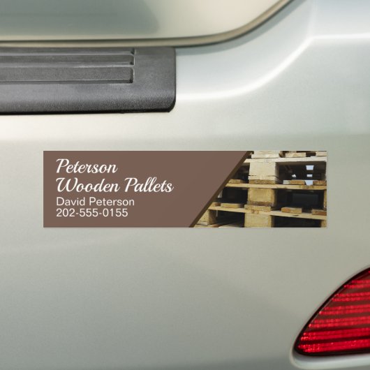 Wooden Pallet Business Bumpersticker (Op auto)