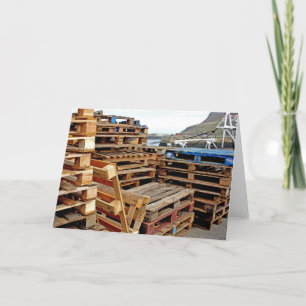 Wooden Pallets on the Dock Card Kaart