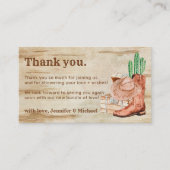 Wooden Pet Shoes Cactus Cowboy Hartelijk dank Informatiekaartje (Voorkant)