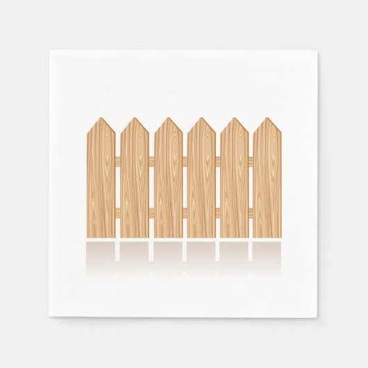 Wooden Picket Fence Servetten (Voorkant)