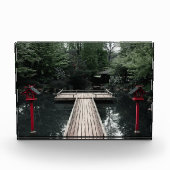 Wooden Pier framed by red Lanterns Fotoblokken (Voorkant)