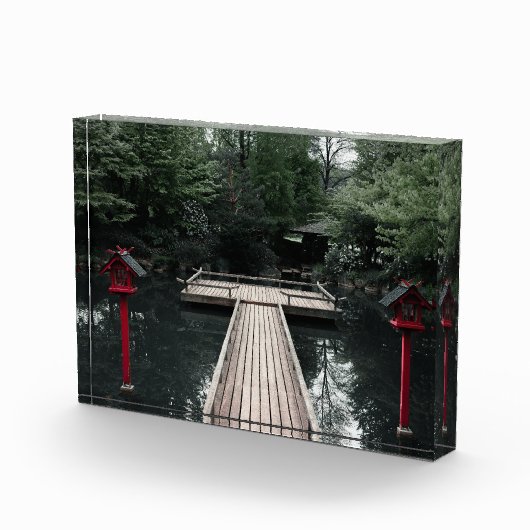 Wooden Pier framed by red Lanterns Fotoblokken (Rechts)