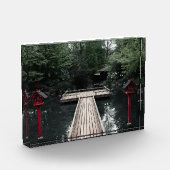 Wooden Pier framed by red Lanterns Fotoblokken (Links)