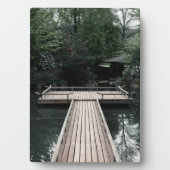 Wooden Pier framed by red Lanterns Fotoplaat (voorkant)