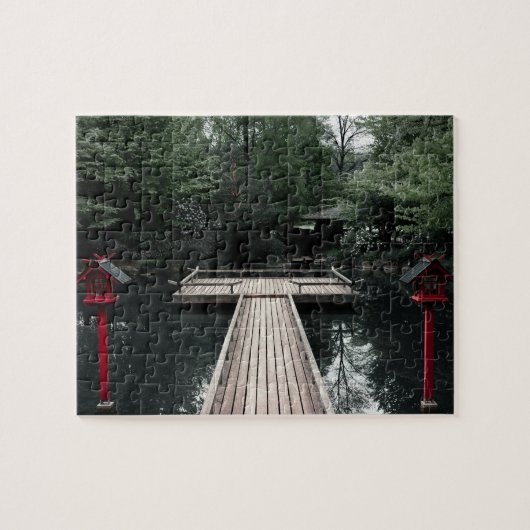 Wooden Pier framed by red Lanterns Legpuzzel (Horizontaal)