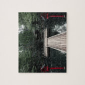 Wooden Pier framed by red Lanterns Legpuzzel (Verticaal)