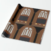  Wooden Radio Cadeaupapier (Uitgerold)