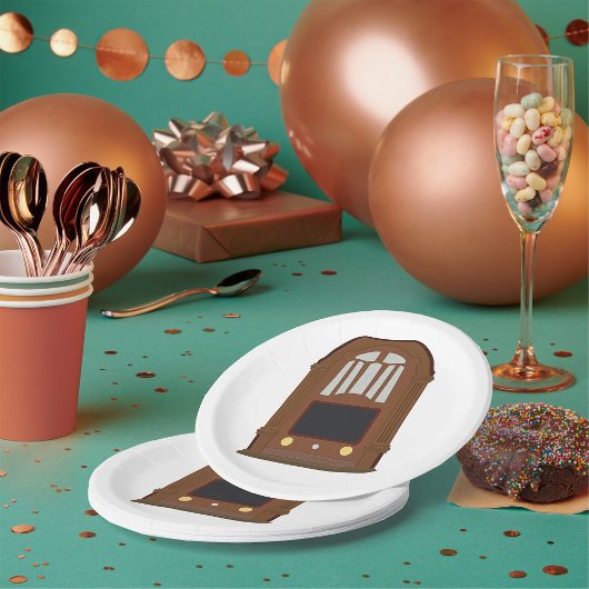  Wooden Radio Papieren Bordje