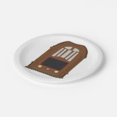  Wooden Radio Papieren Bordje (Gekanteld)