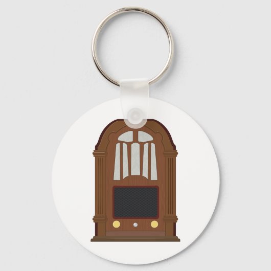 Wooden Radio Sleutelhanger (Voorkant)