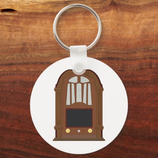  Wooden Radio Sleutelhanger (Voorkant)