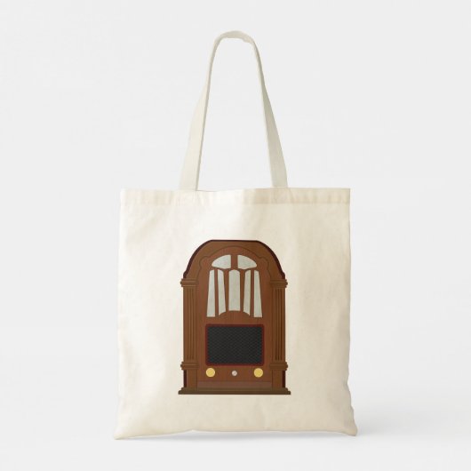 Wooden Radio Tote Bag (Achterkant)