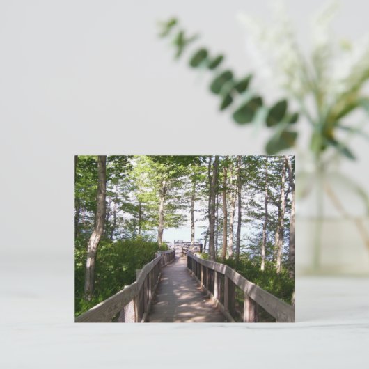 Wooden Railing Briefkaart (Staand voorkant)