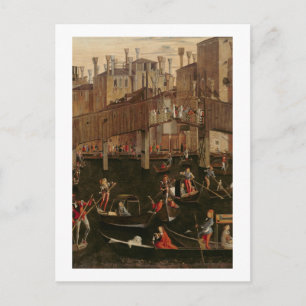 Wooden Rialto Bridge, van het wonder van de Reli Briefkaart