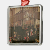 Wooden Rialto Bridge, van het wonder van de Reli Metalen Ornament (Links)