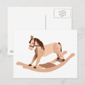 Wooden Rocking Horse Briefkaart (Voorkant / Achterkant)