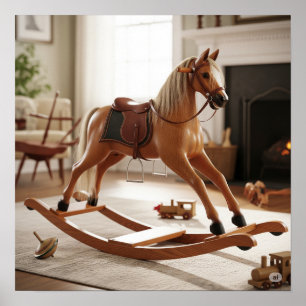 Wooden Rocking Horse Poster