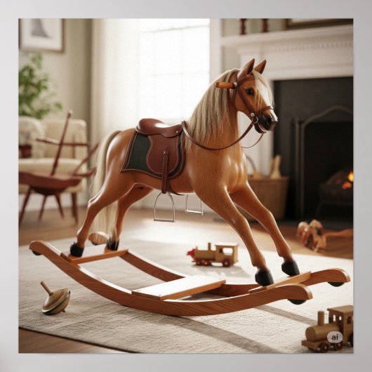 Wooden Rocking Horse Poster (Voorkant)