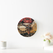 Wooden Rosary met Jezus op Cross Ronde Klok (Huis)