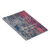 Wooden Rough Timber Beach House Personated Notitieboek (Rechterzijde)