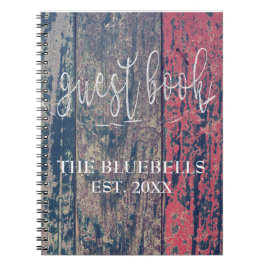 Wooden Rough Timber Beach House Personated Notitieboek